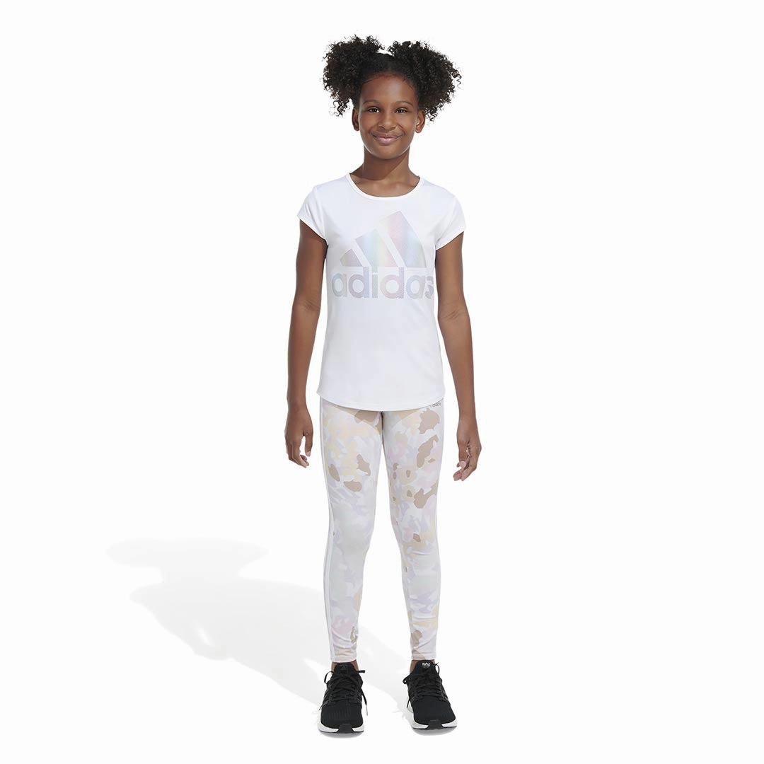 adidas - Girls' (Junior) All Over Print 7/8 Cotton Tights (GB9030)