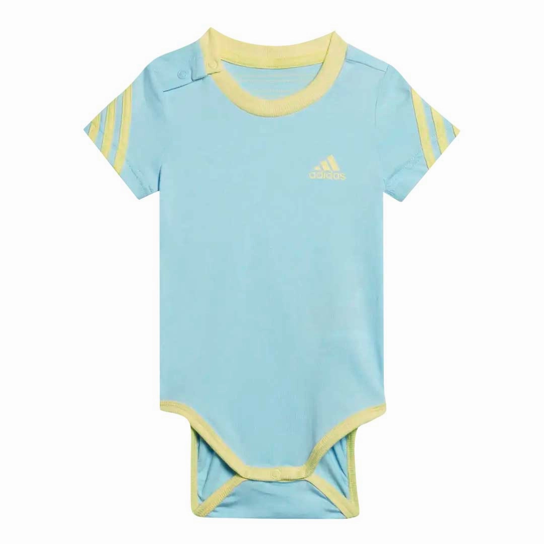 adidas - Kids' (Toddler) 3-Stripes Onesie With Bib (HM6594)