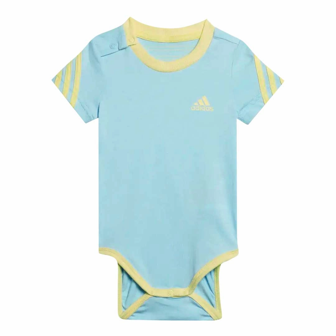 adidas - Kids' (Toddler) 3-Stripes Onesie With Bib (HM6594)