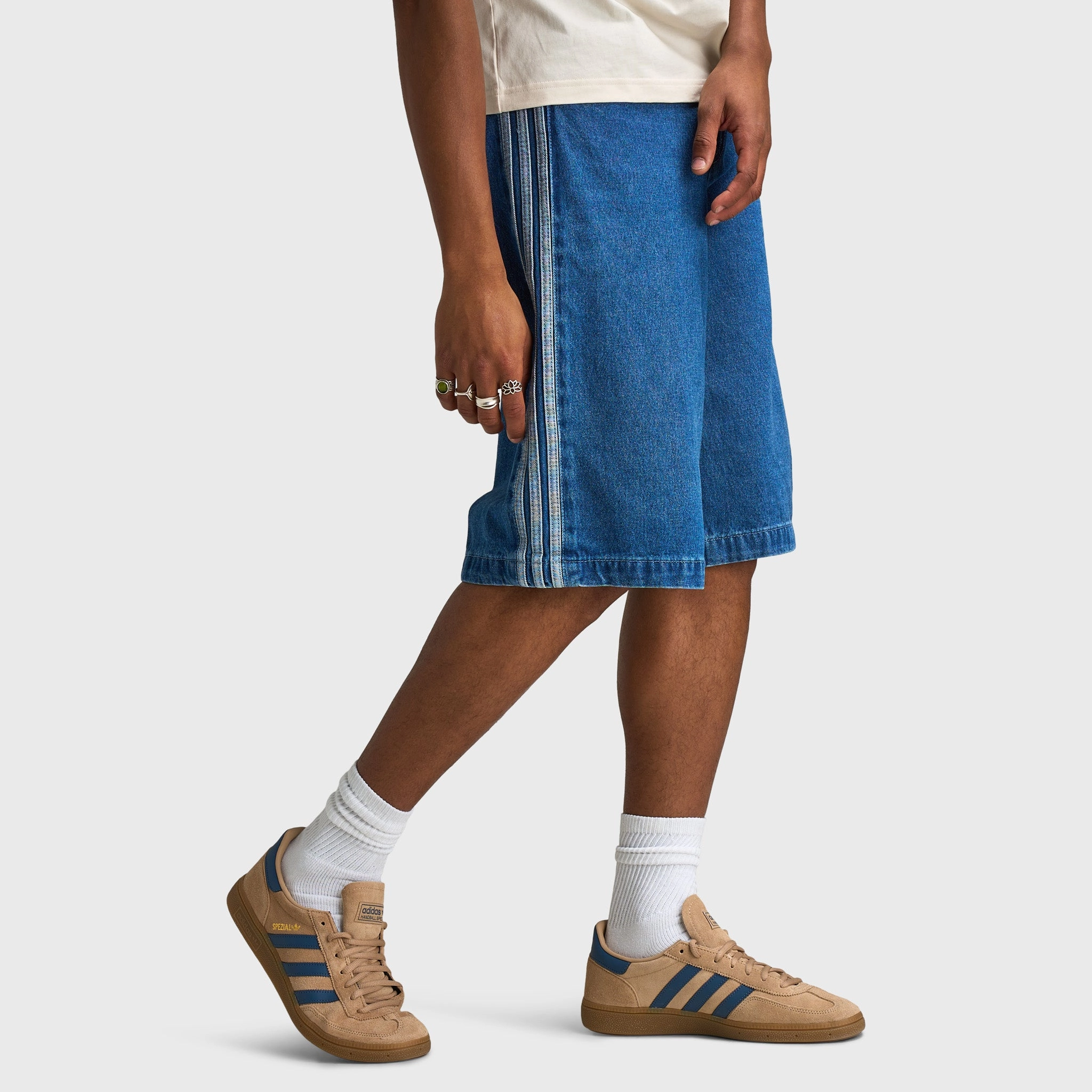 adidas Adicolor Denim Firebird Shorts / Blue