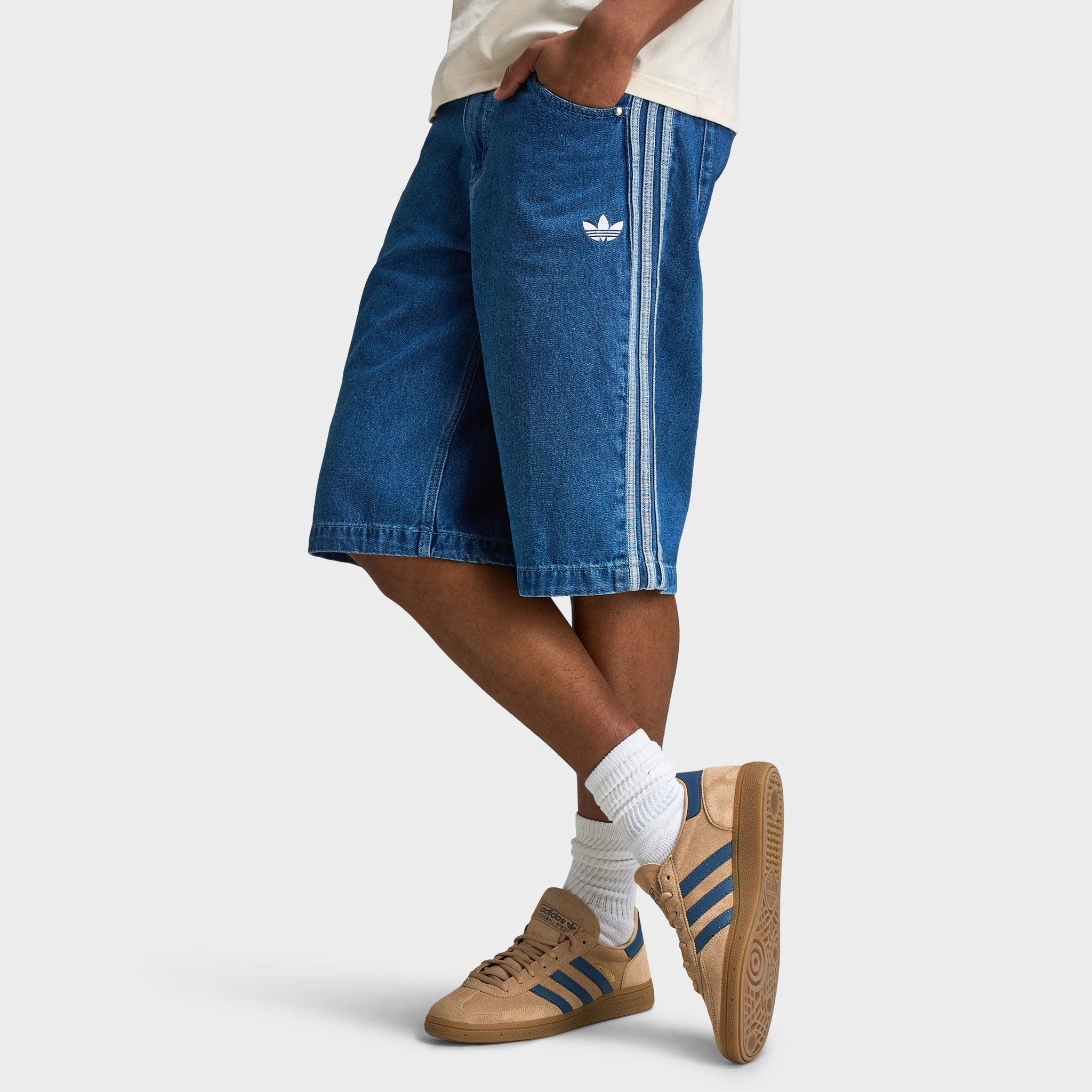 adidas Adicolor Denim Firebird Shorts / Blue