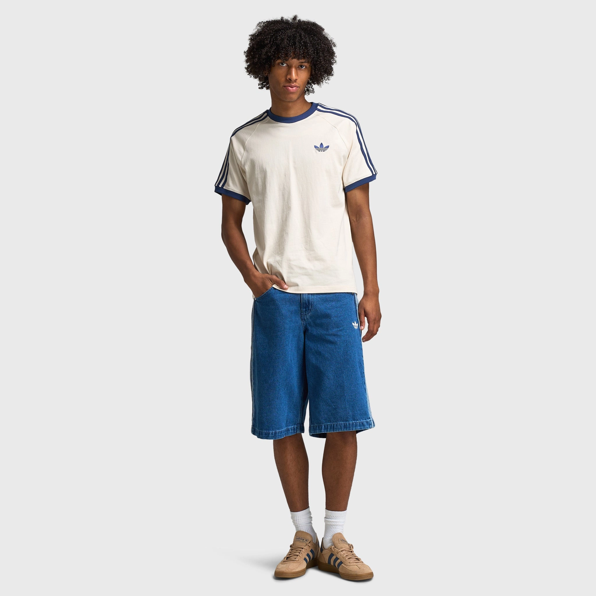adidas Adicolor Denim Firebird Shorts / Blue