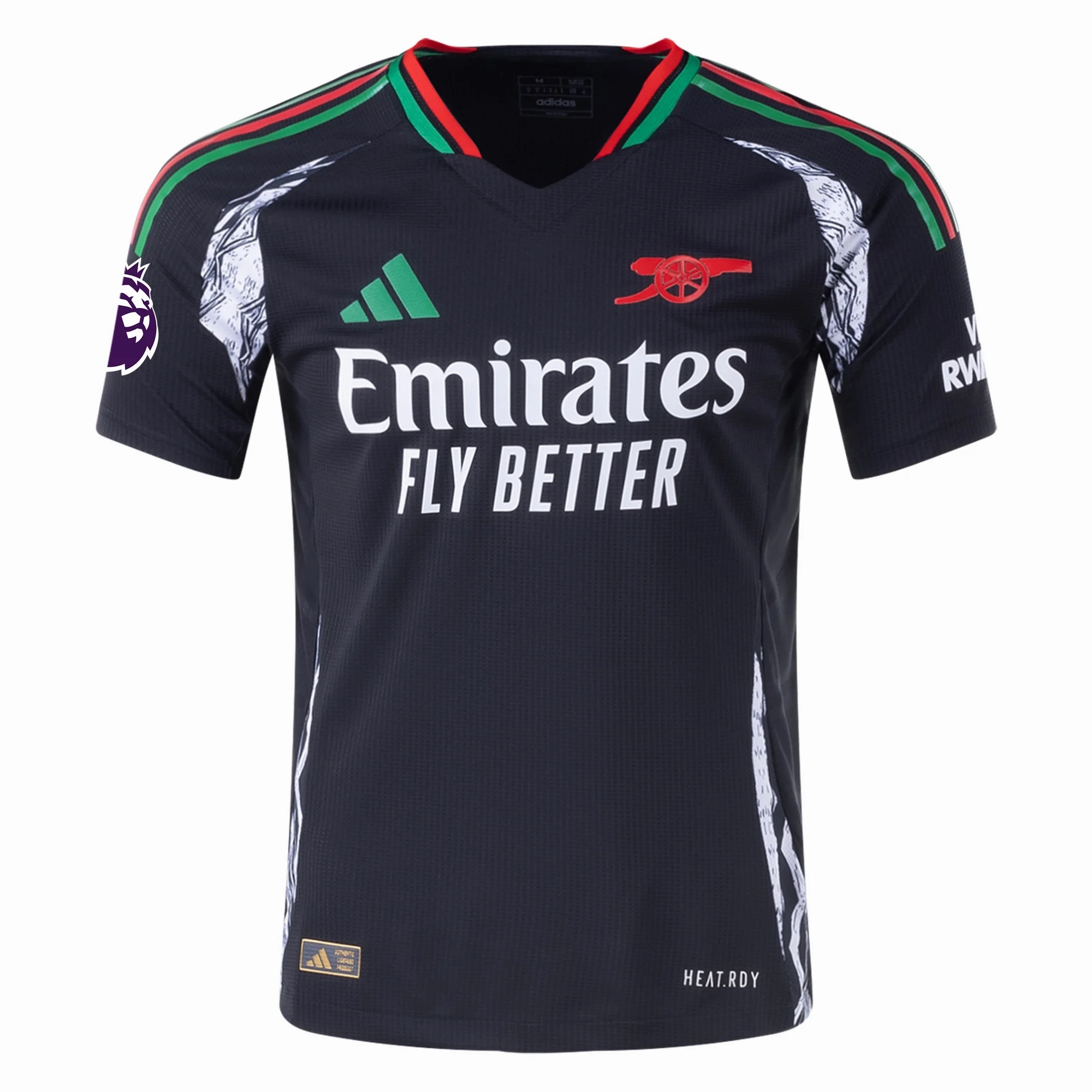 adidas Arsenal Authentic Leandro Trossard Away Jersey w/ EPL Patch 24/25 (Black)