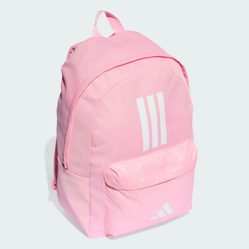ADIDAS BACK-TO-SCHOOL 3 STRIPE BAR PINK/WHITE BACKPACK