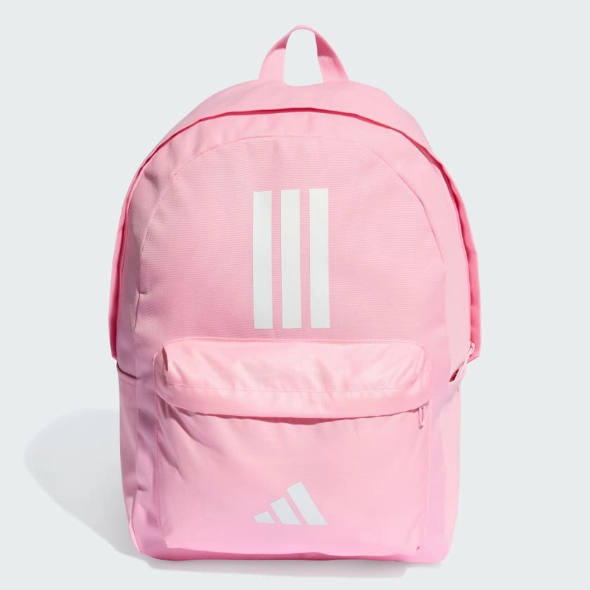 ADIDAS BACK-TO-SCHOOL 3 STRIPE BAR PINK/WHITE BACKPACK