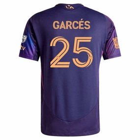 adidas Carlos Garcés LA Galaxy Authentic Away Jersey w/ MLS   Apple TV   RBC Sponsor 25/26 (Purple)
