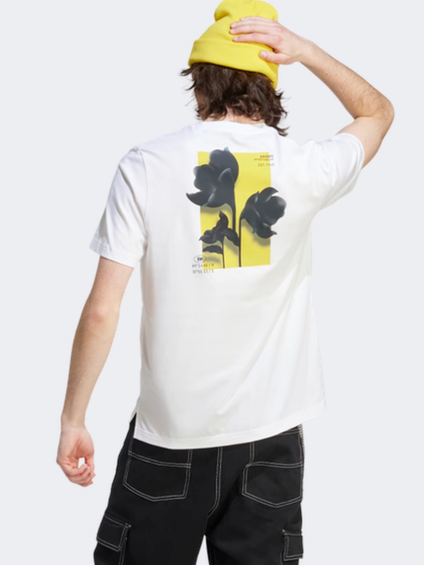 Adidas City Escape Men Sportswear T-Shirt White/Yellow
