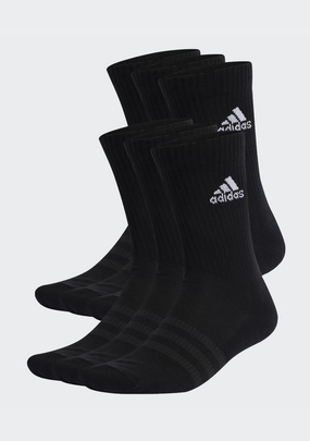 Adidas Cushioned Sportswear Crew Socks Black 6 Pack