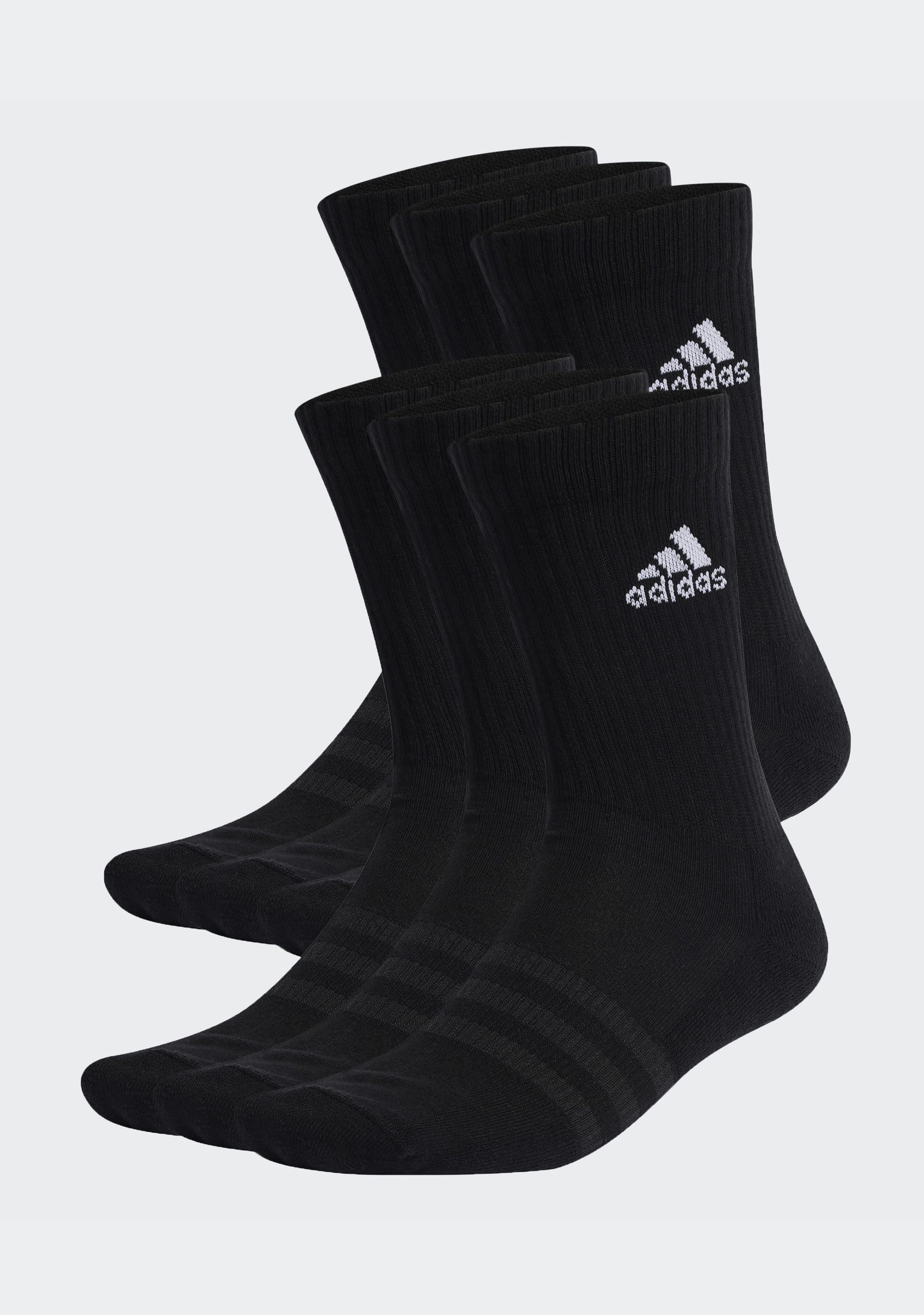 Adidas Cushioned Sportswear Crew Socks Black 6 Pack