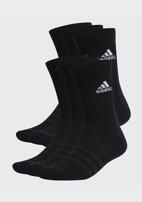 Adidas Cushioned Sportswear Crew Socks Black 6 Pack