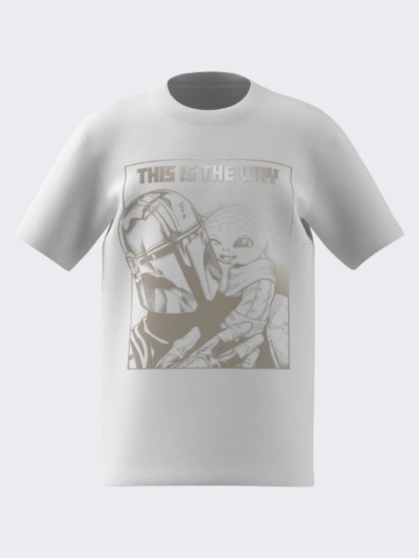 Adidas Disney X Star Wars The Mandalorian™ Kids Boys Sportswear T-Shirt  White/Cybermetallic