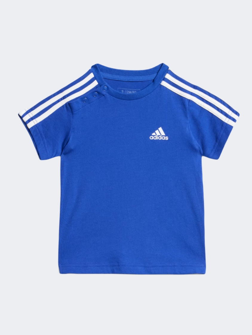 Adidas Essentials 3 Stripes Baby-Boys Sportswear Set Blue/Grey