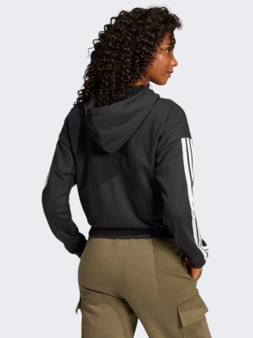 Adidas Essentials 3 Stripes Women Sportswear Hoody White/Black