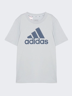 Adidas Essentials Big Logo Kids Boys Sportswear T-Shirt Halo Blue/Ink