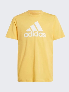 Adidas Essentials Big Logo Kids Boys Sportswear T-Shirt Semi Spark/White