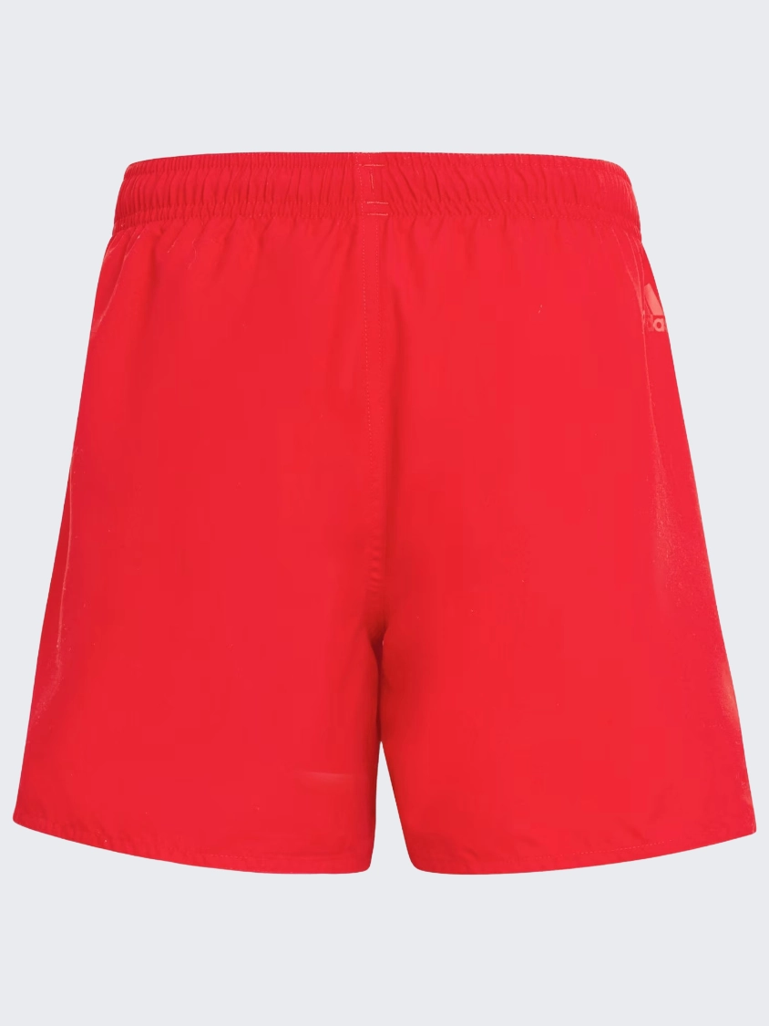 Adidas Essentials Logo Classic Little Boys Swim Short Red