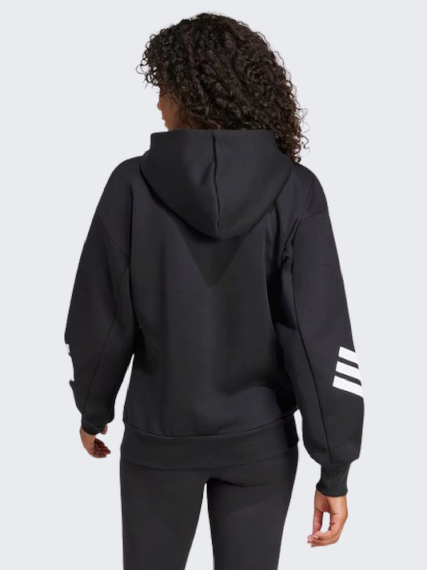 Adidas Future Icons 3 Stripes Full Zip Women Sportswear Hoody Black