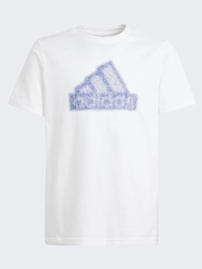 Adidas Future Icons Graphic Boys Sportswear T-Shirt White/Blue