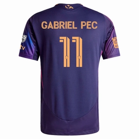 adidas Gabriel Pec LA Galaxy Authentic Away Jersey w/ MLS   Apple TV   RBC Sponsor 25/26 (Purple)