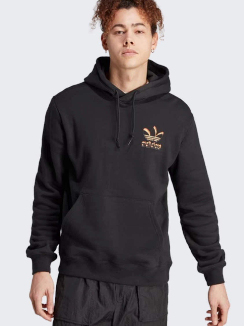 Adidas Graphics Fire Trefoil Men Original Hoody Black
