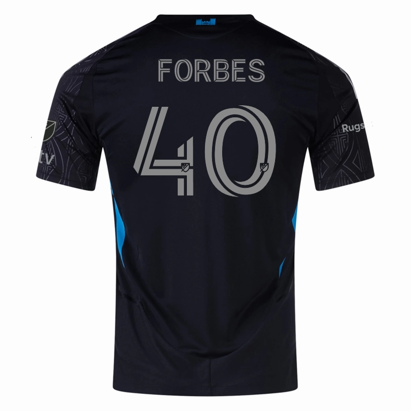 adidas Jahlane Forbes Charlotte FC Authentic Away Jersey 25/26 (Black)