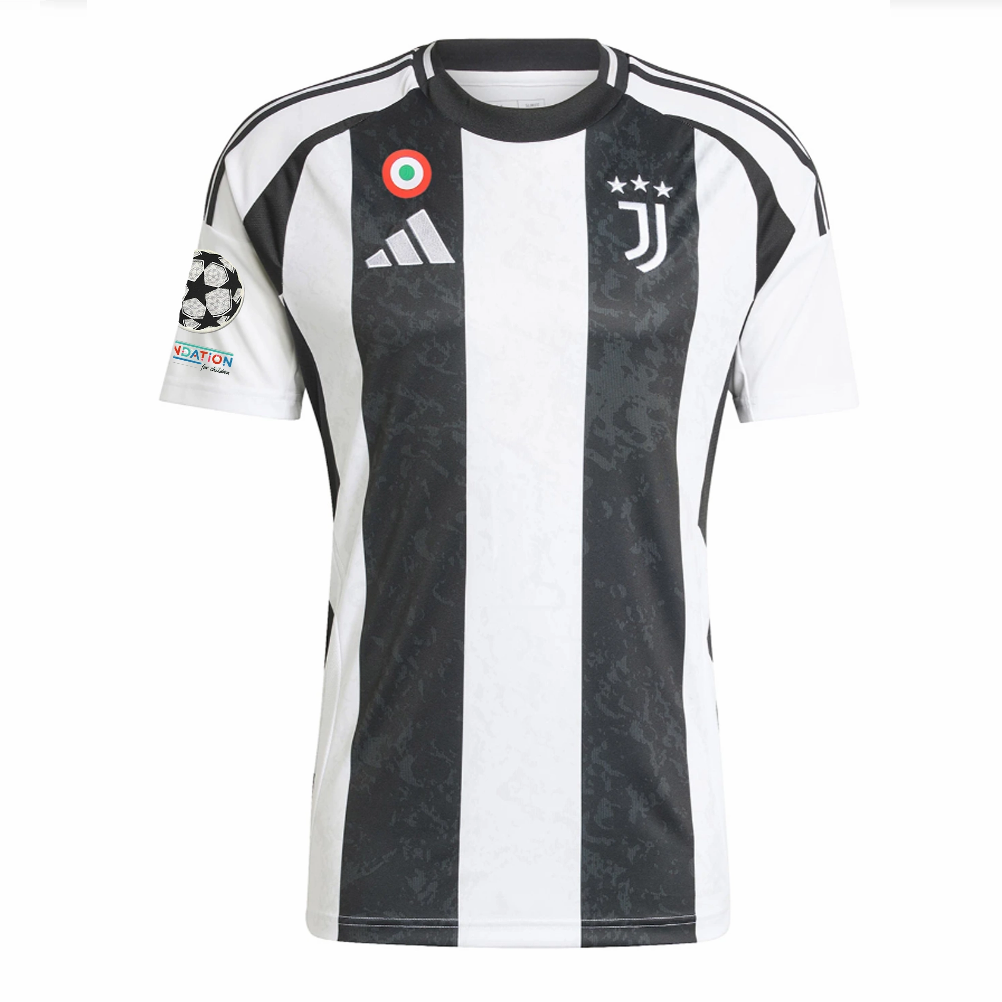 adidas Juventus Authentic Federico Gatti Home Jersey w/ Champions League   Copa Italia Patches 24/25 (White/Black)