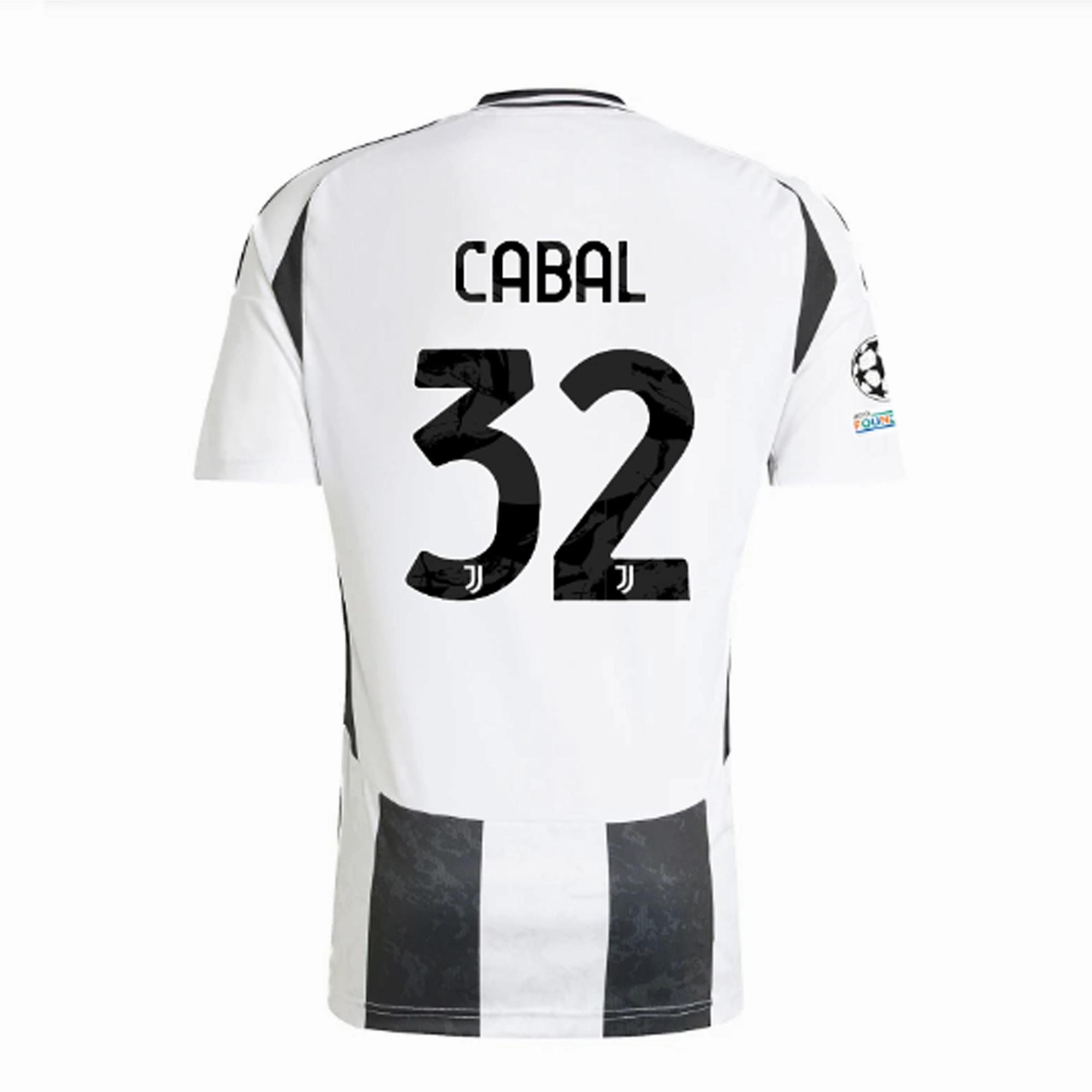 adidas Juventus Authentic Juan Cabal Home Jersey w/ Champions League   Copa Italia Patches 24/25 (White/Black)