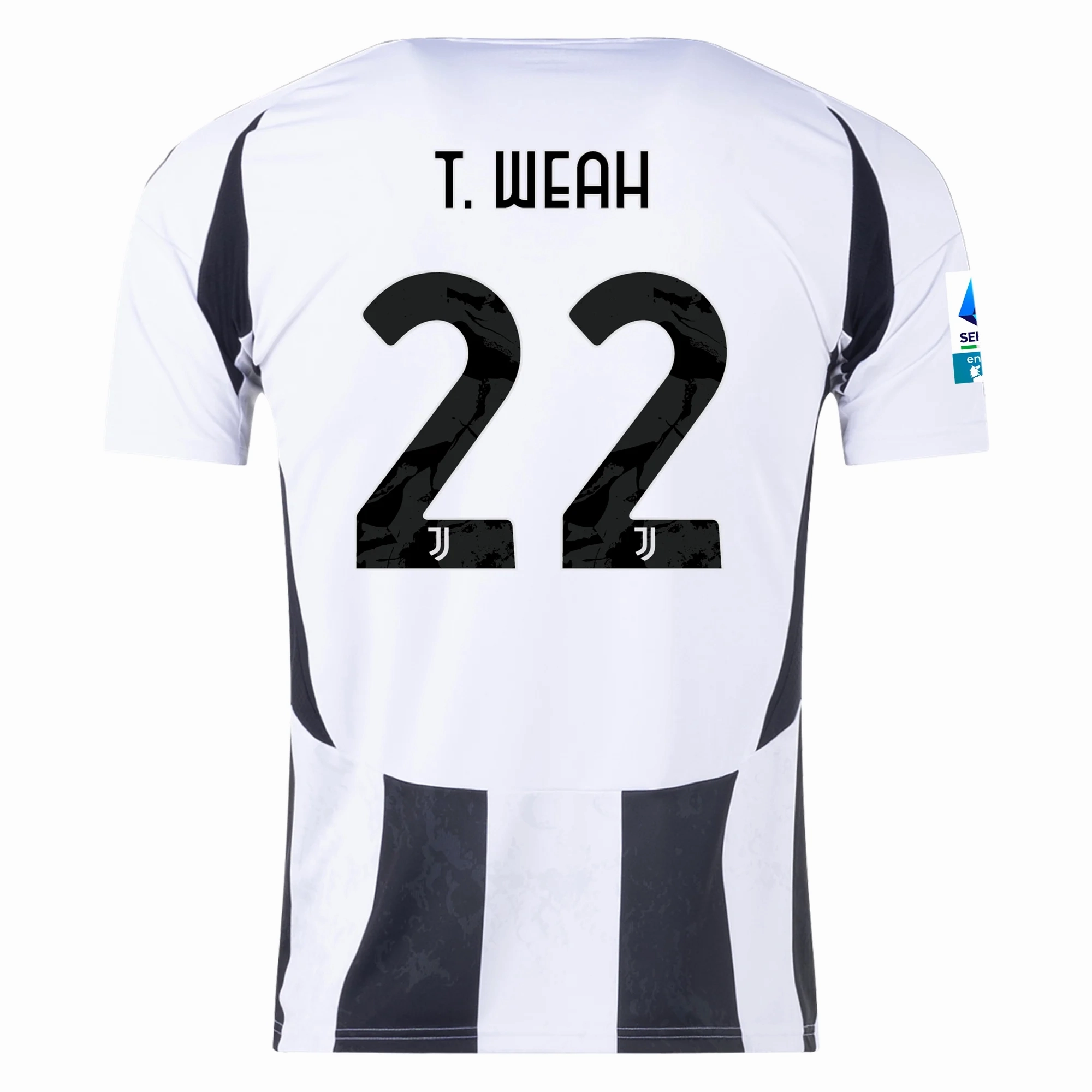 adidas Juventus Timothy Weah Home Jersey w/ Serie A Patch 24/25 (White/Black)