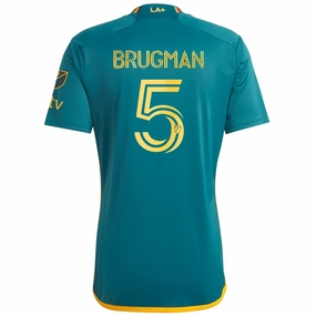 adidas LA Galaxy Brugman Away Jersey w/ MLS   Apple TV Patches 23/24 (Green/Yellow)