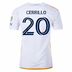 adidas LA Galaxy Edwin Cerrillo Home Jersey w/ MLS   Apple TV Patches 24/25 (White/Yellow/Navy)