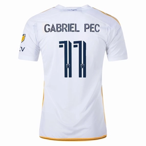 adidas LA Galaxy Gabriel Pec Home Jersey w/ MLS   Apple TV Patches 24/25 (White/Yellow/Navy)