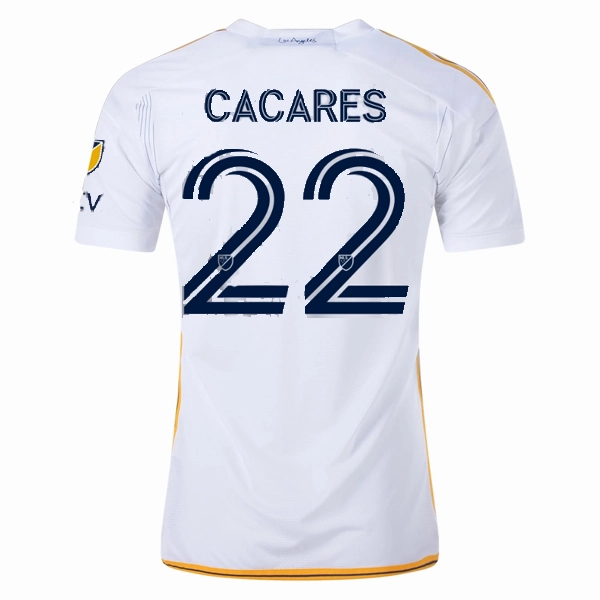 adidas LA Galaxy Martín Cáceres Home Jersey w/ MLS   Apple TV Patches 24/25 (White/Yellow/Navy)