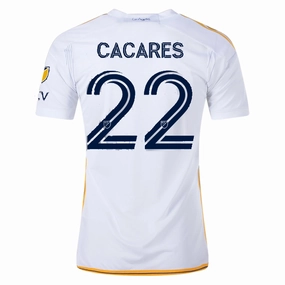 adidas LA Galaxy Martín Cáceres Home Jersey w/ MLS   Apple TV Patches 24/25 (White/Yellow/Navy)
