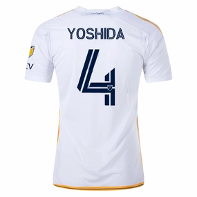 adidas LA Galaxy Maya Yoshida Home Jersey w/ MLS   Apple TV Patches 24/25 (White/Yellow/Navy)