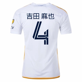 adidas LA Galaxy Maya Yoshida Home Jersey w/ MLS   Apple TV Patches 24/25 (White/Yellow/Navy)