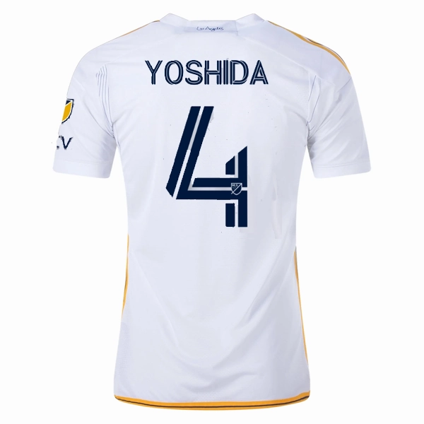 adidas LA Galaxy Maya Yoshida Home Jersey w/ MLS   Apple TV Patches 24/25 (White/Yellow/Navy)