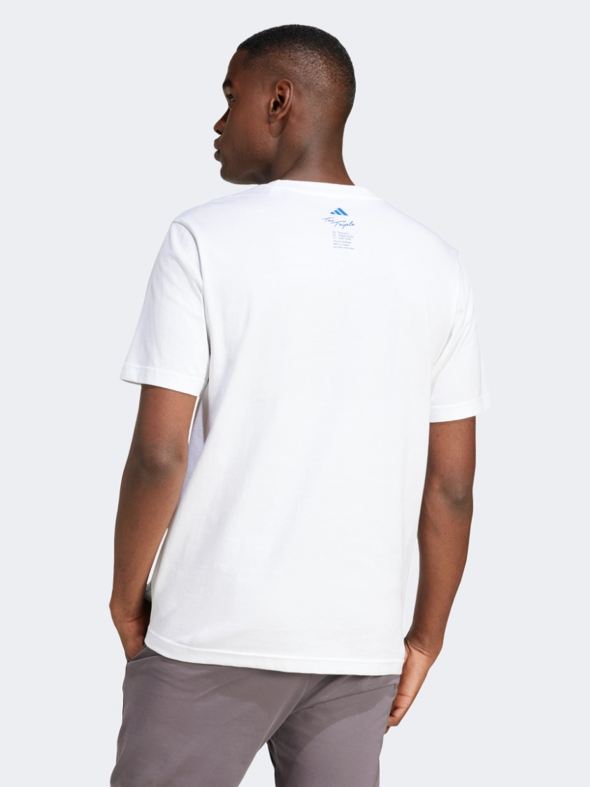 Adidas Lounge Drink Graphic Men Sportswear T-Shirt White