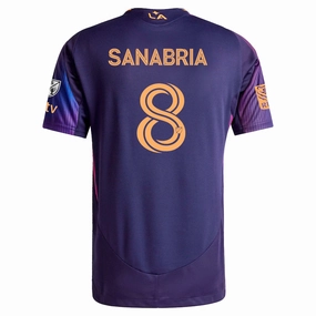 adidas Lucas Sanabria LA Galaxy Authentic Away Jersey w/ MLS   Apple TV   RBC Sponsor 25/26 (Purple)