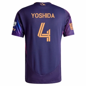 adidas Maya Yoshida LA Galaxy Authentic Away Jersey w/ MLS   Apple TV   RBC Sponsor 25/26 (Purple)