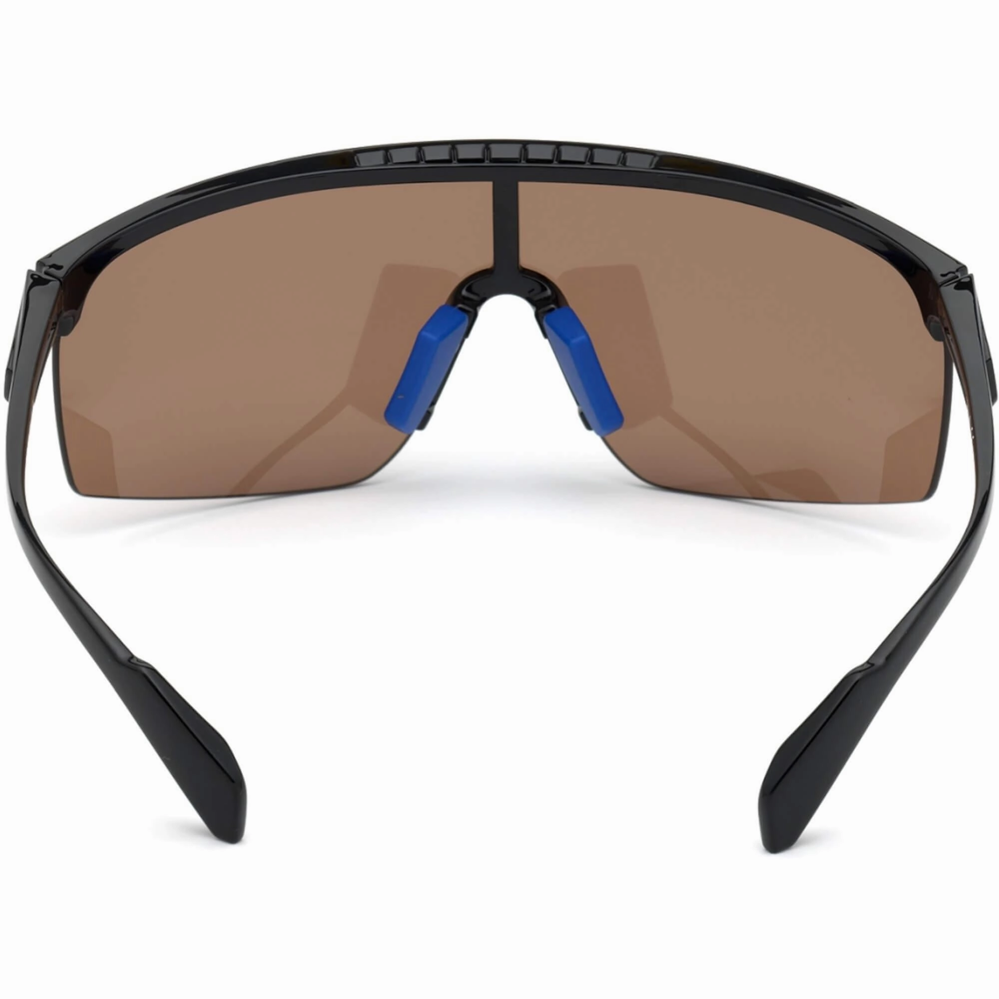 Adidas Men's Sunglasses - Half Rim Plastic Shield Frame Brown Lens | ADIDAS SP0005 01E