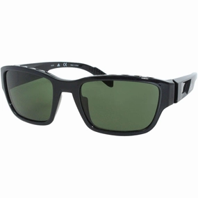 Adidas Men's Sunglasses - Shiny Black Plastic Frame Green Lens | ADIDAS SP0007 01N