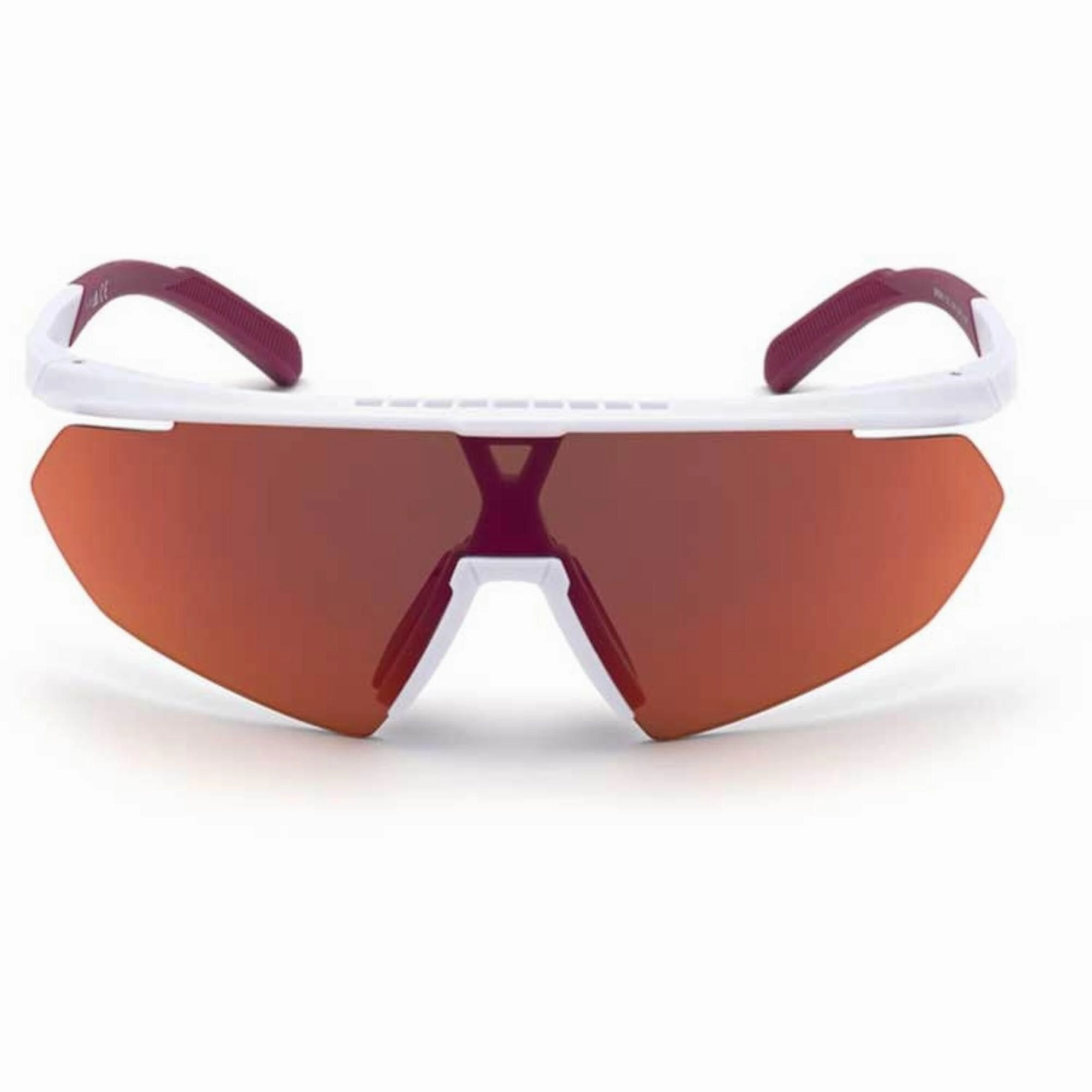 Adidas Men's Sunglasses - White Plastic Half Rim Shield Frame | ADIDAS SP0015 21L