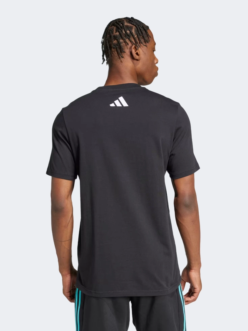 Adidas Mercedes Amg Petronas Formula One Team Dna Graphic Men Motor-Spor T-Shirt Black/White