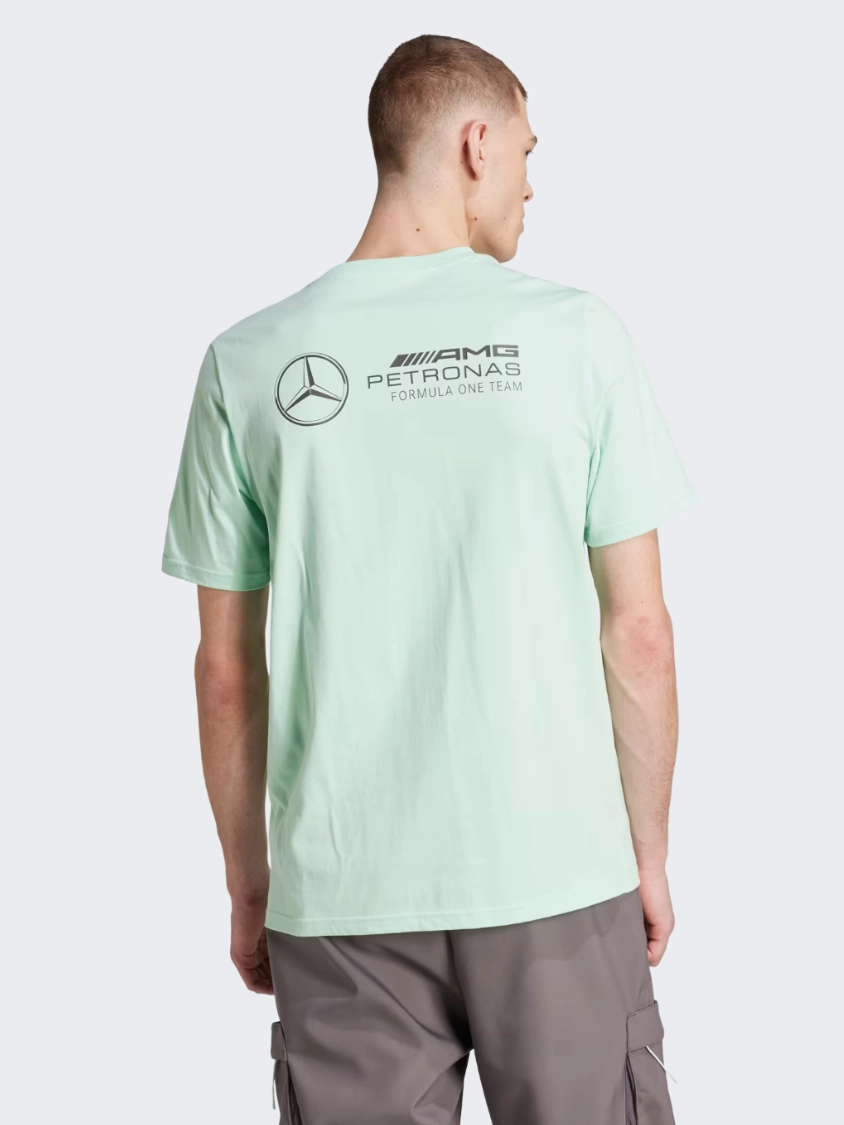 Adidas Mercedes Amg Petronas Formula One Team Premium Men Motor-Sport T-Shirt Frozen Green