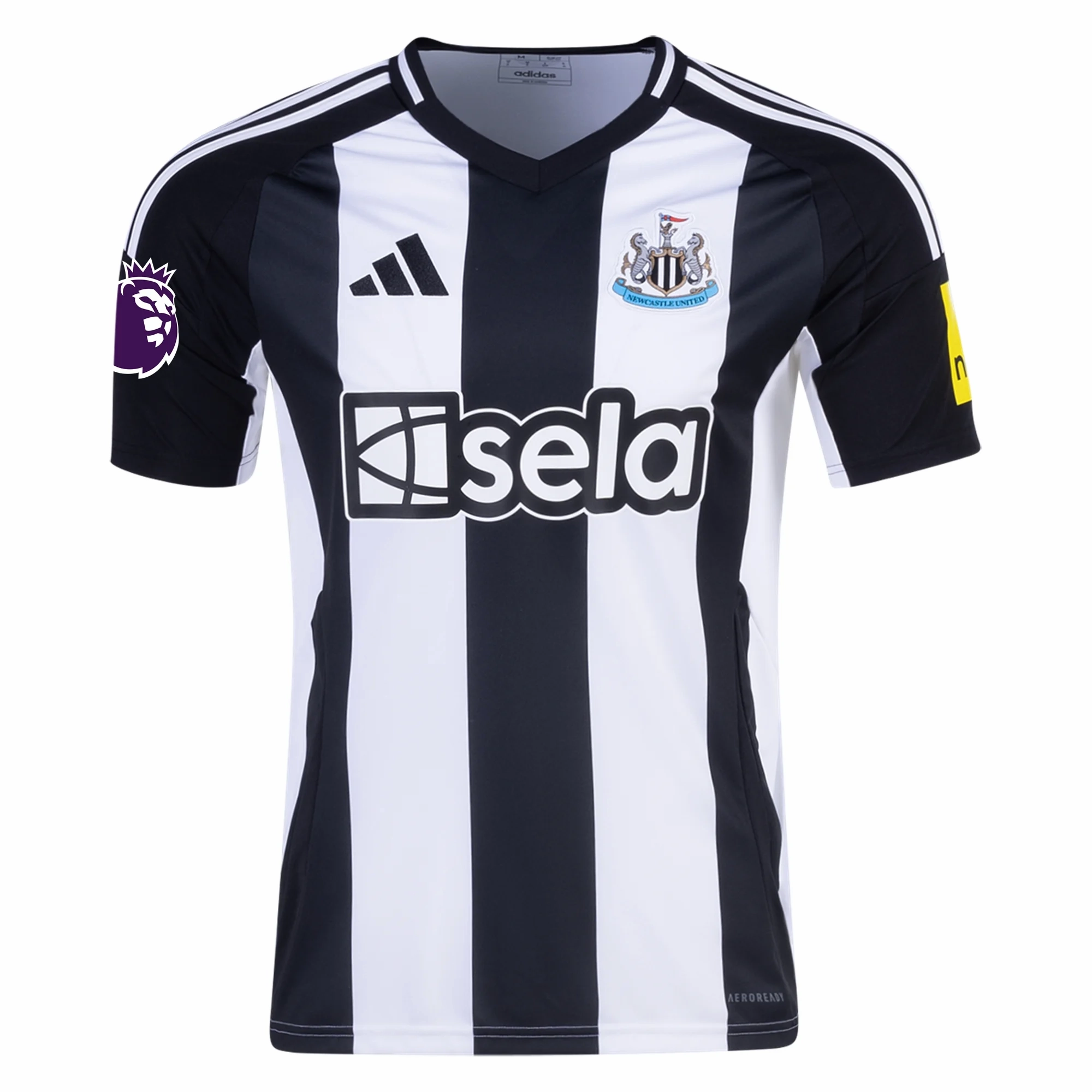 adidas Newcastle United Sean Longstaff Home Jersey w/ EPL Patch 24/25 (Black/White)