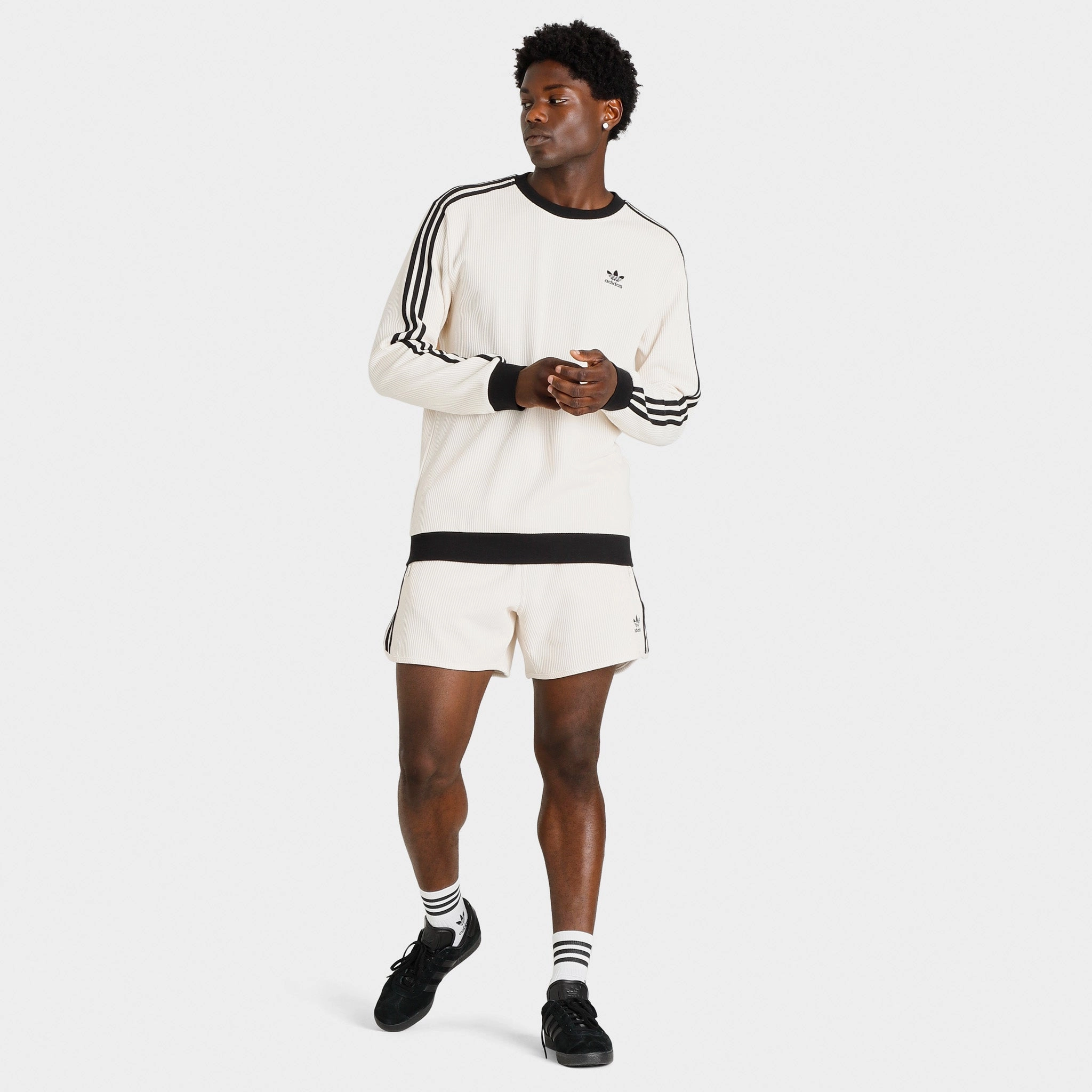 adidas Originals Adicolor Classics Waffle Crewneck / Wonder White