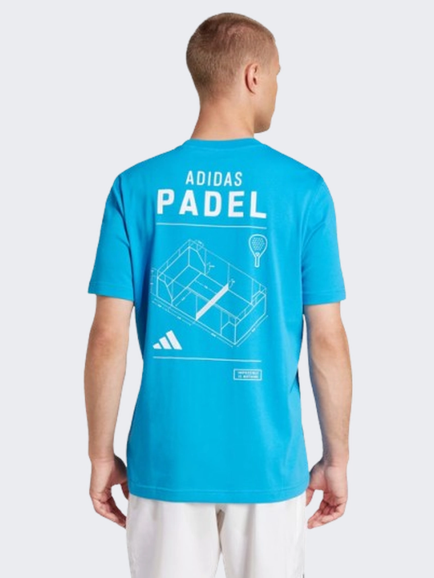 Adidas Padel Category Graphic Men Tennis T-Shirt Bright Blue