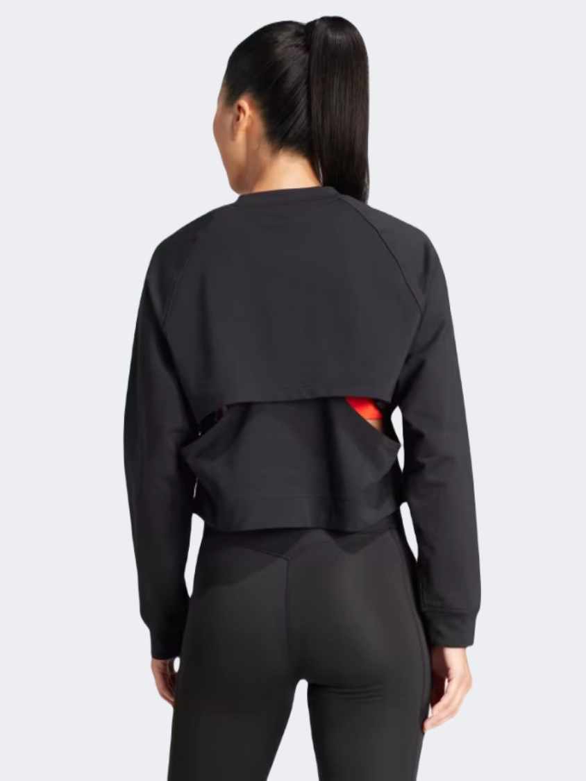 Adidas Power Cover Up Women Training Sweatshirt Black/White