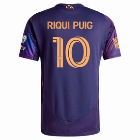 adidas Riqui Puig LA Galaxy Authentic Away Jersey w/ MLS   Apple TV   RBC Sponsor 25/26 (Purple)