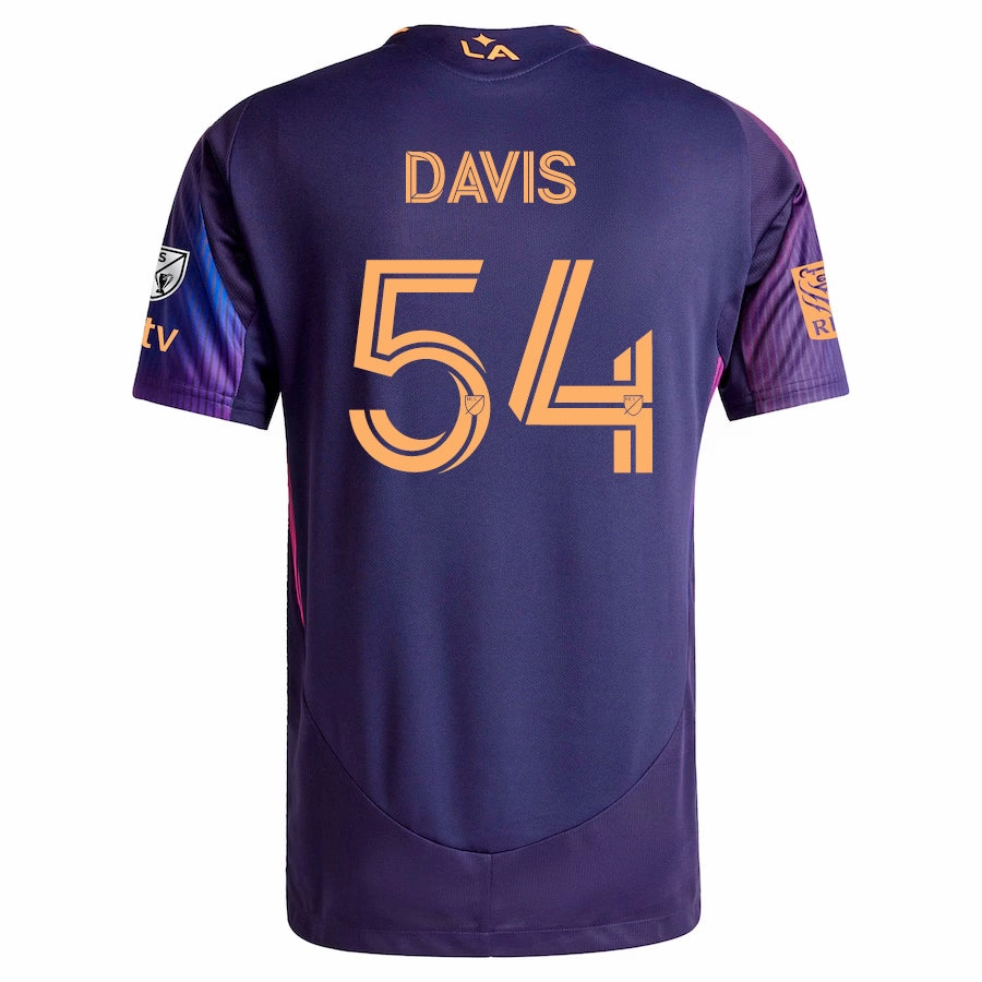 adidas Sean Davis LA Galaxy Authentic Away Jersey w/ MLS   Apple TV   RBC Sponsor 25/26 (Purple)